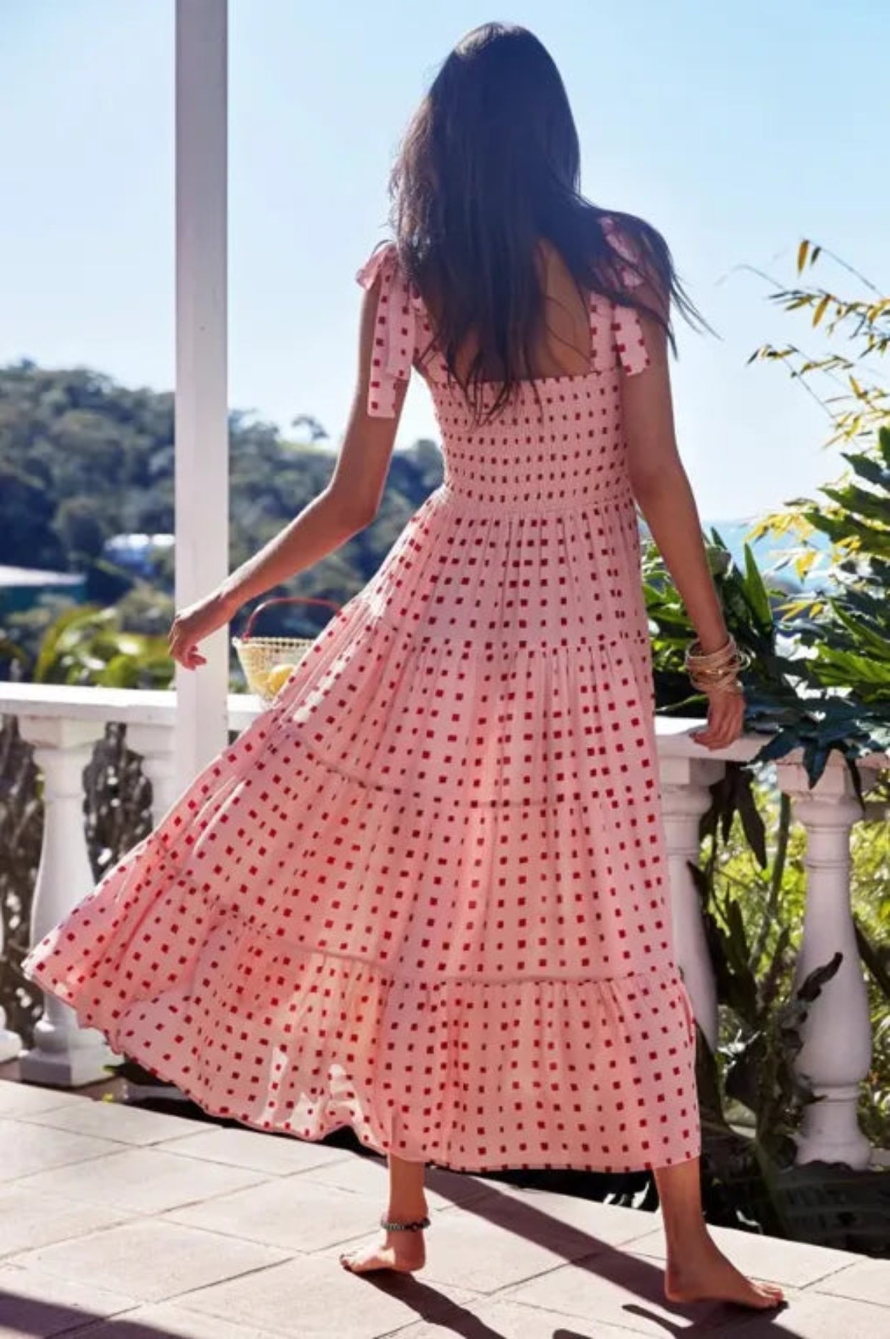Sunset | Roze jurk met strik