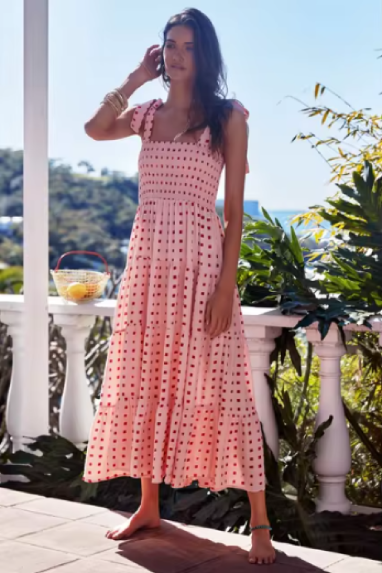 Sunset | Roze jurk met strik