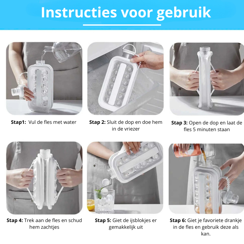 Fles voor ijsblokjes | 25% korting